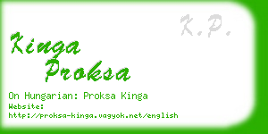 kinga proksa business card